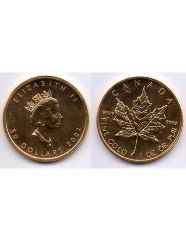 2002 Canadá 50 Dolars oro, Onza Maple Leaf
