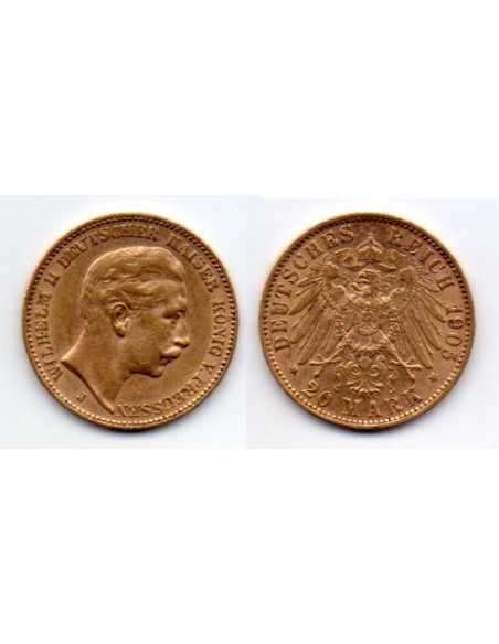 1905J Alemania- Moneda Conmemorativa 20 Marcos Wilhelm II
