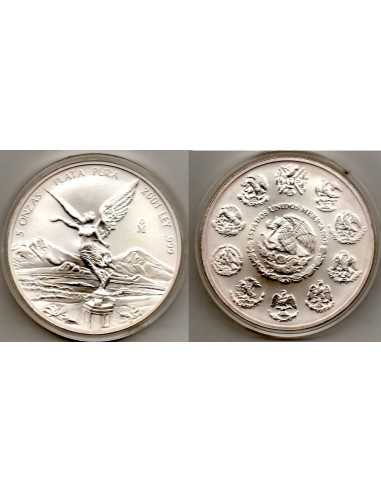 2001 MEXICO - 5 ONZAS TROY DE PLATA FINA -...