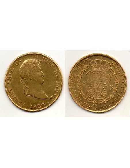 1820 8 Escudos Fernando VII Lima