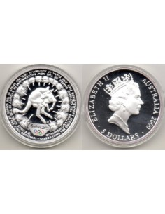 2000, 5 dolares Australia Canguro, Olimpiada Sydney