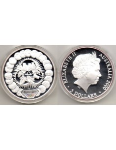 2000, 5 dolares Australia Ciudad, radiotelescopios,...