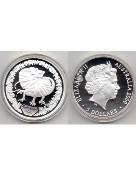 2000, 5 dolares Australia Clamidosaurio, Olimpiada Sydney