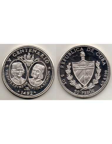 1991 Cuba - 50 Pesos, Centenario Descubrimiento 1492