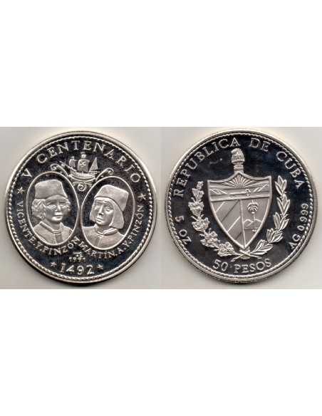 1991 Cuba - 50 Pesos, Centenario Descubrimiento 1492