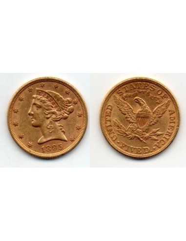 1895 EEUU 5 Dolares oro Liberty