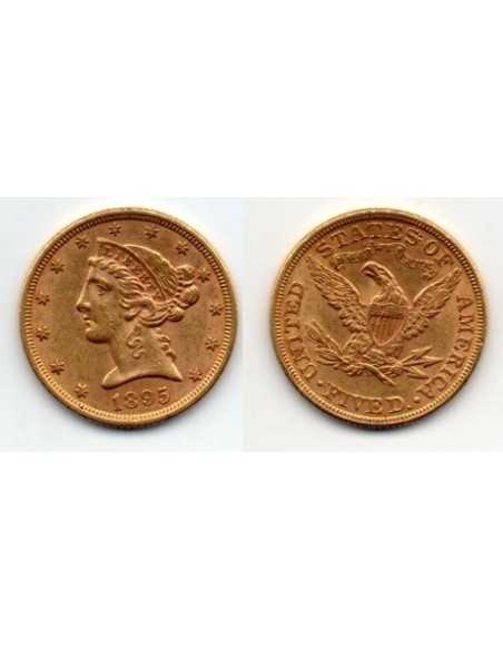 1895 EEUU 5 Dolares oro Liberty