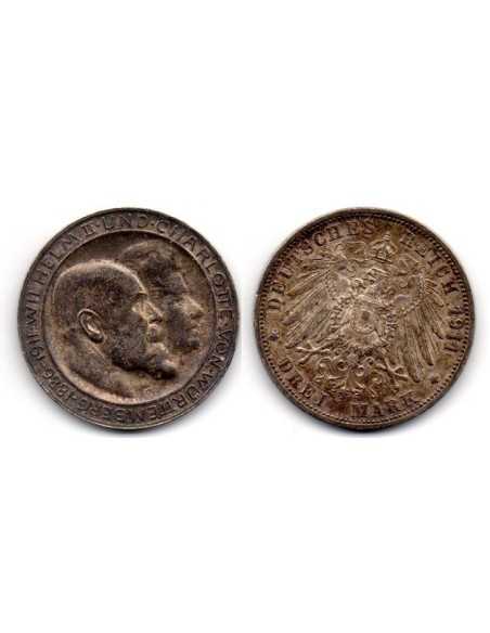 1911 Alemania 3 Marcos William II Aniv de Bodas