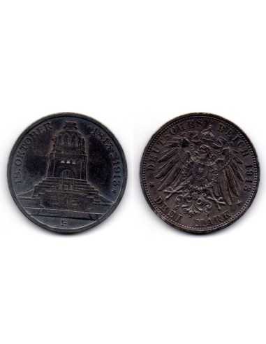 1913 Alemania 3 Marcos Frederick August III Bat. Leipzig