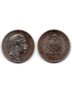 1910 A Alemania ( Prusia ) 3 Marcos William II