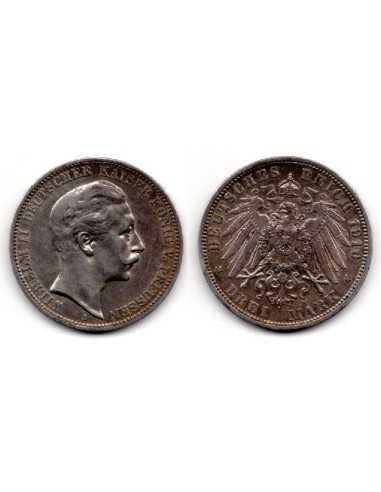 1910 A Alemania ( Prusia ) 3 Marcos William II