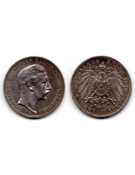 1910 A Alemania ( Prusia ) 3 Marcos William II