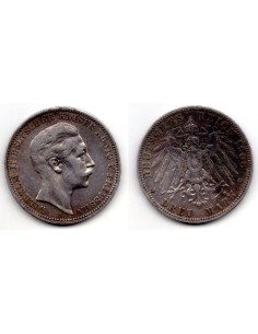1908 A Alemania ( Prusia ) 3 Marcos William II
