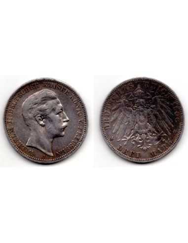 1908 A Alemania ( Prusia ) 3 Marcos William II