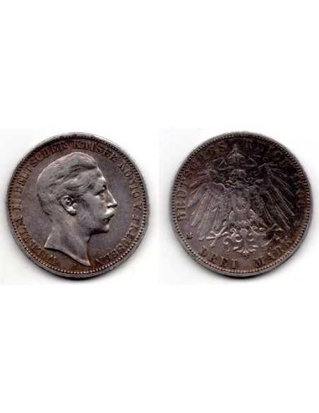 1908 A Alemania ( Prusia ) 3 Marcos William II
