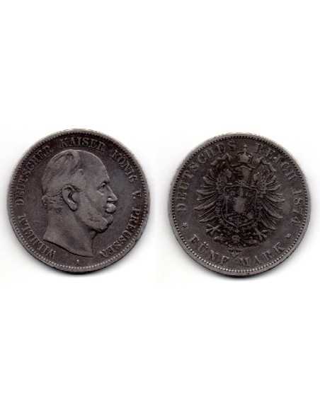 1874 A Reino Prusia 5 Marcos William I