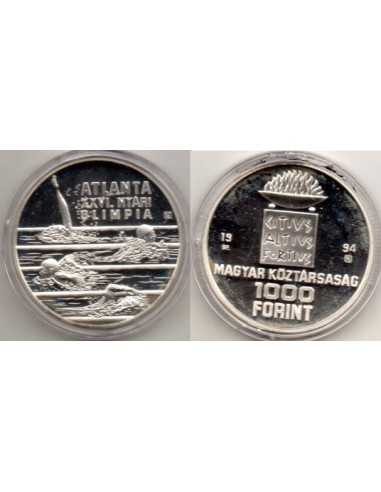1994 Hungria - 1000 Forint- Olimpiadas Atlanta- 4 Nadadores
