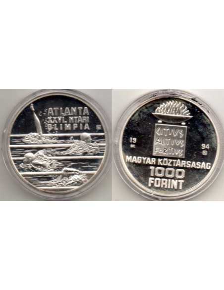 1994 Hungria - 1000 Forint- Olimpiadas Atlanta- 4 Nadadores