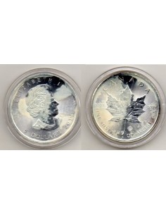 2014- Canadá. 5 dólares, 1 onza de plata- Maple