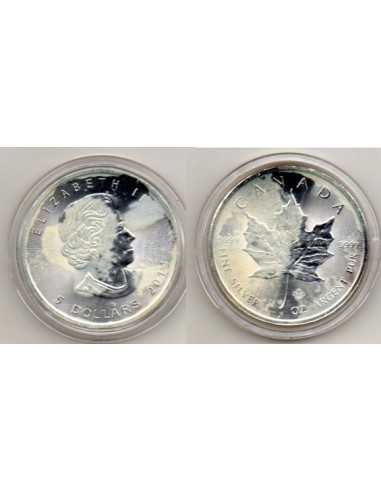 2014- Canadá. 5 dólares, 1 onza de plata- Maple