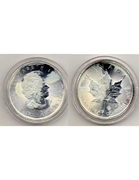 2014- Canadá. 5 dólares, 1 onza de plata- Maple