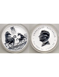 2026 Australia Caballo año lunar 1 onza plata