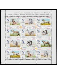 Año 1998 - 3608/13A ( MP 62 ) Exposición Mundial de Filatelia España 2000 - Caballos 98 -